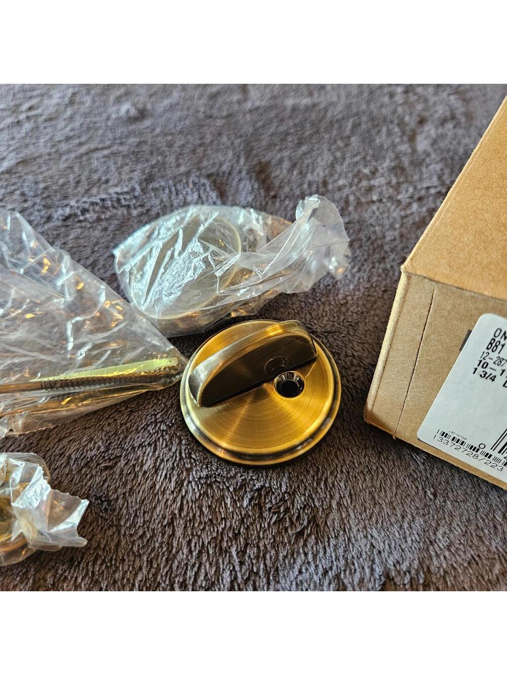Schlage Deadbolt Single Sided Antique Brass